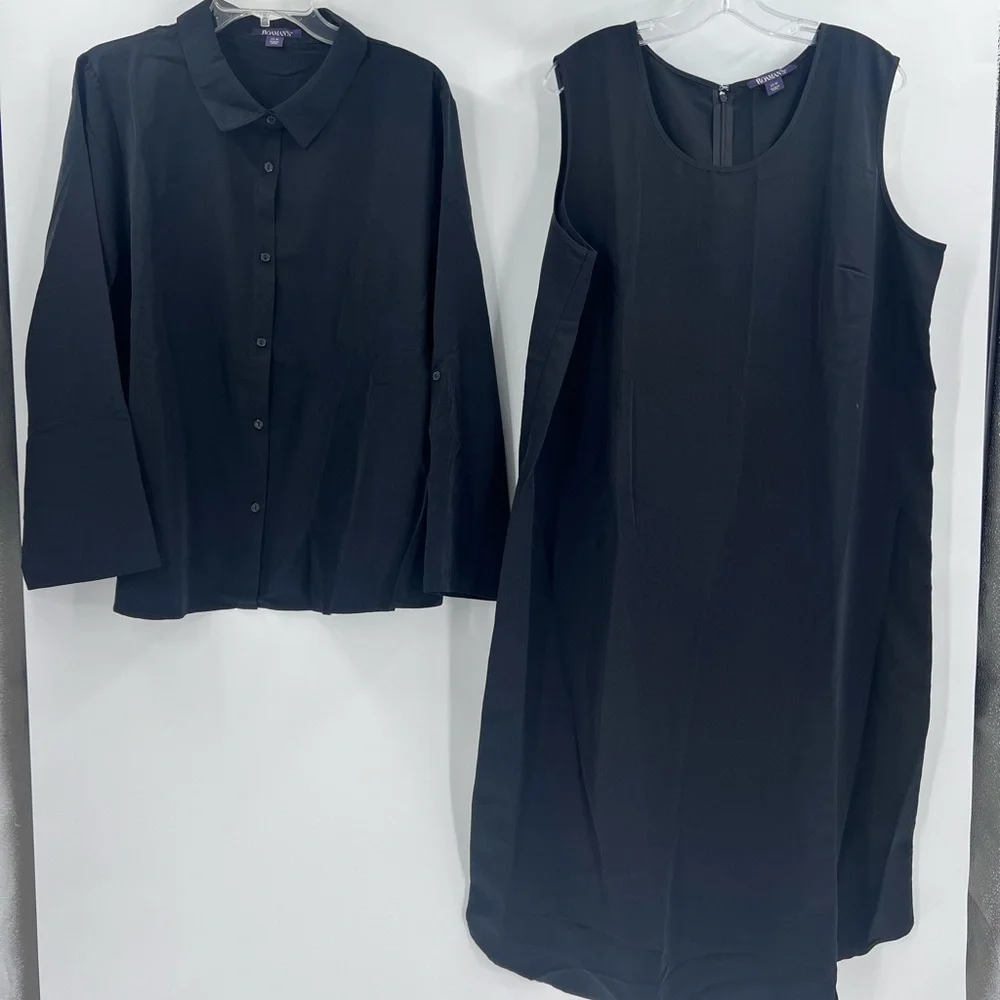 Roaman's Women's Plus Size Roll Tab Jacket Dress new 22w - Picture 4 of 8